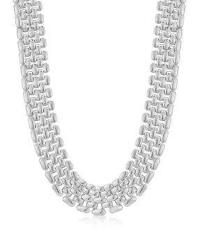 Celine Chain Link Necklace- Silver