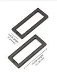 1.5 Inch Flat Rectangle Black Ring 2pk By Annie