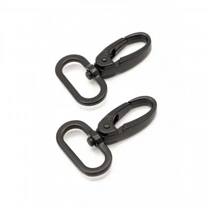 1" Swivel Hook Black