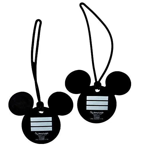 2 Pack Disney Luggage Suitcase Tags Mickey & Minnie Mouse Body/Pants PVC