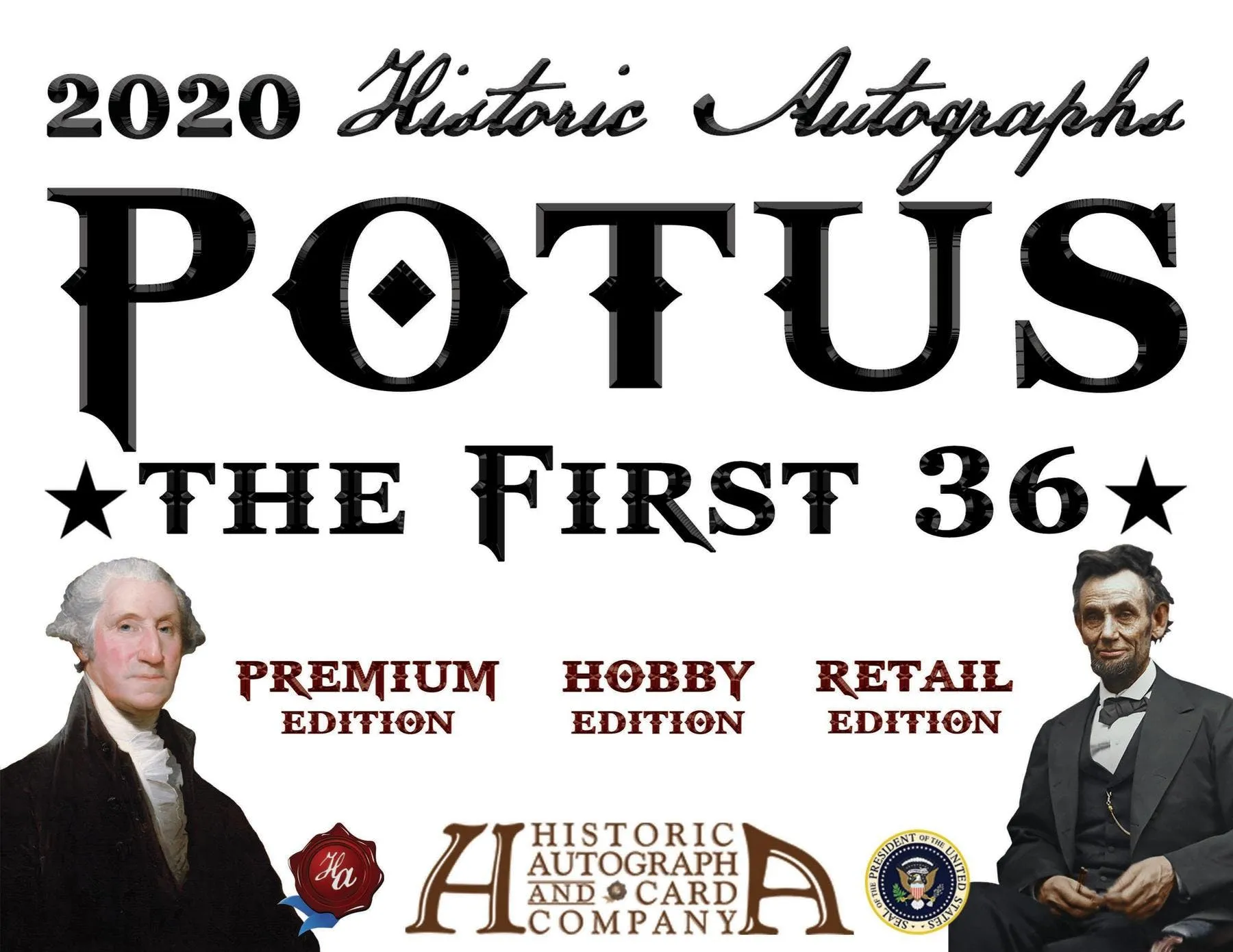 2020 Historic Autographs POTUS The First 36 Hobby Box 16 Packs Per Box 8 Cards Per Pack