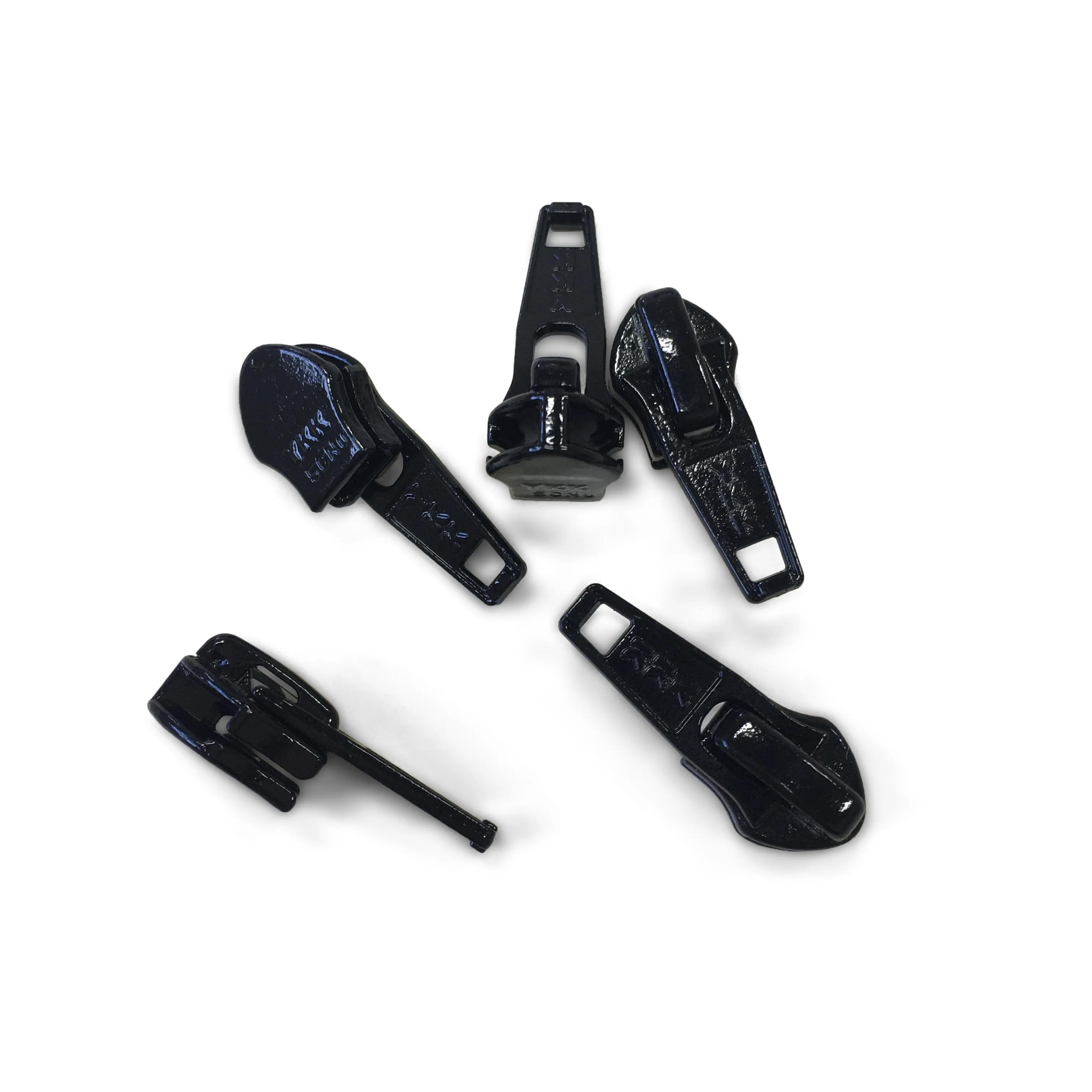 #5C YKK Nylon Short Tab Slider  - Black 5 Pack