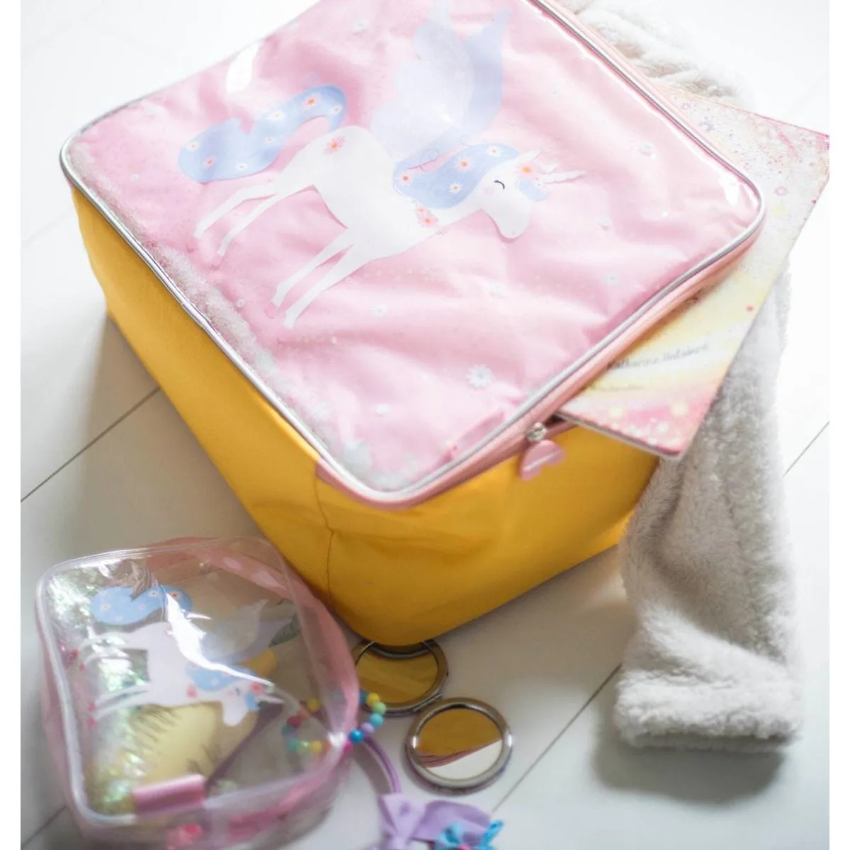 A Little Lovely Company Suitcase Glitter - Unicorn