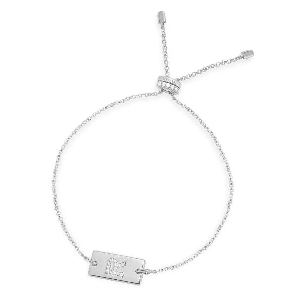 Alphabet Plate Adjustable Bracelet