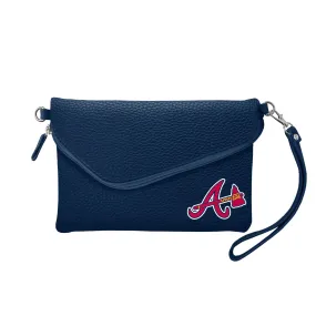 Atlanta Braves Fold Over Crossbody Pebble