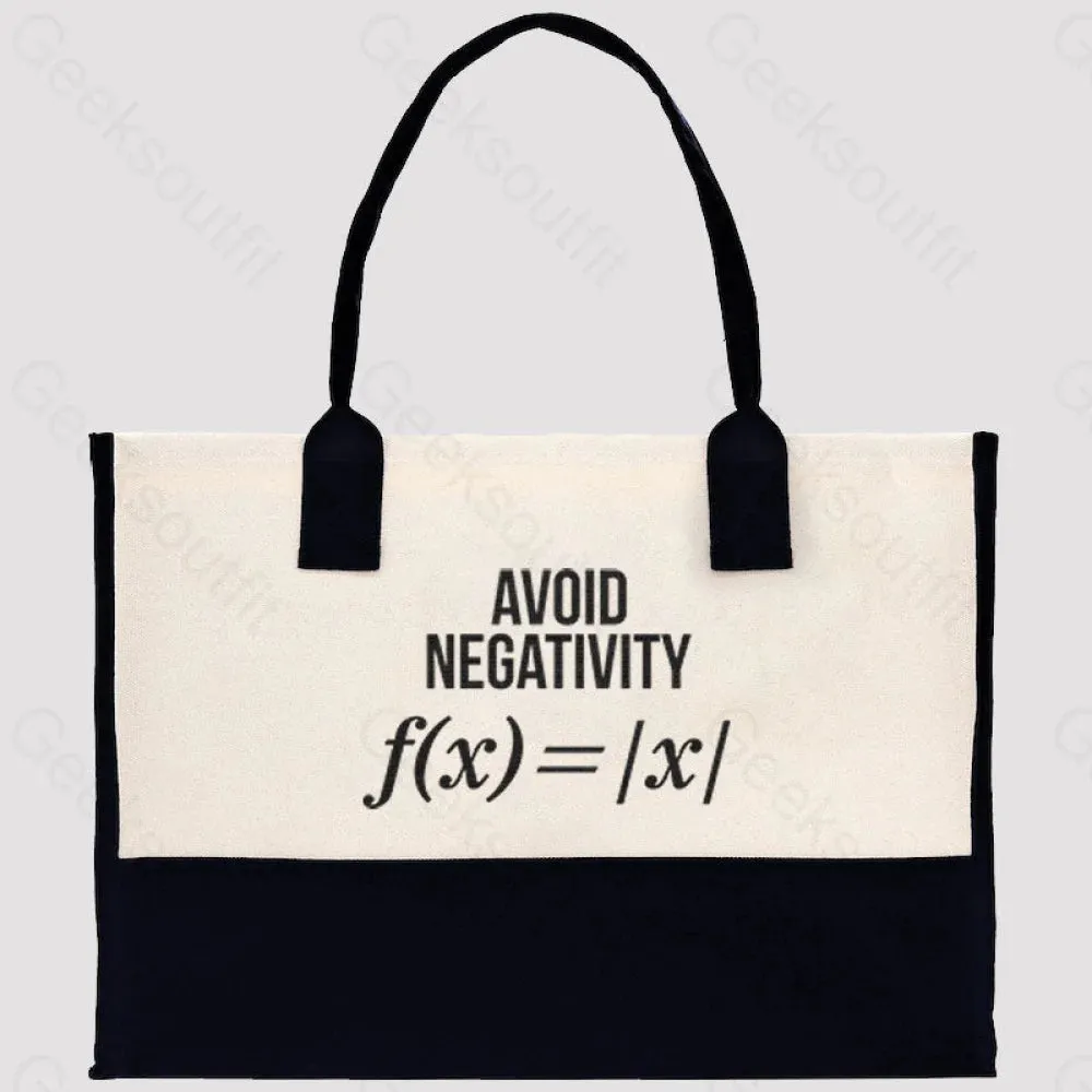 Avoid Negativity Cotton Tote Bag