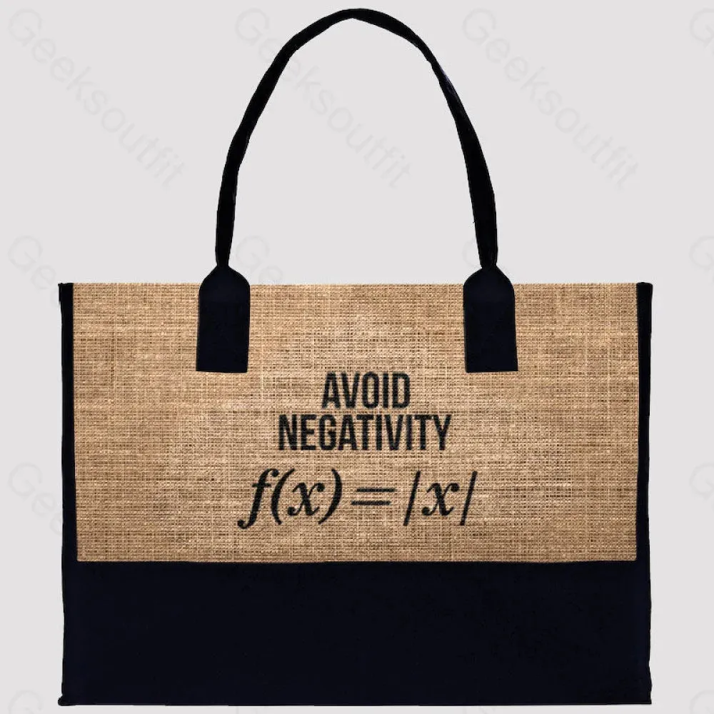 Avoid Negativity Cotton Tote Bag