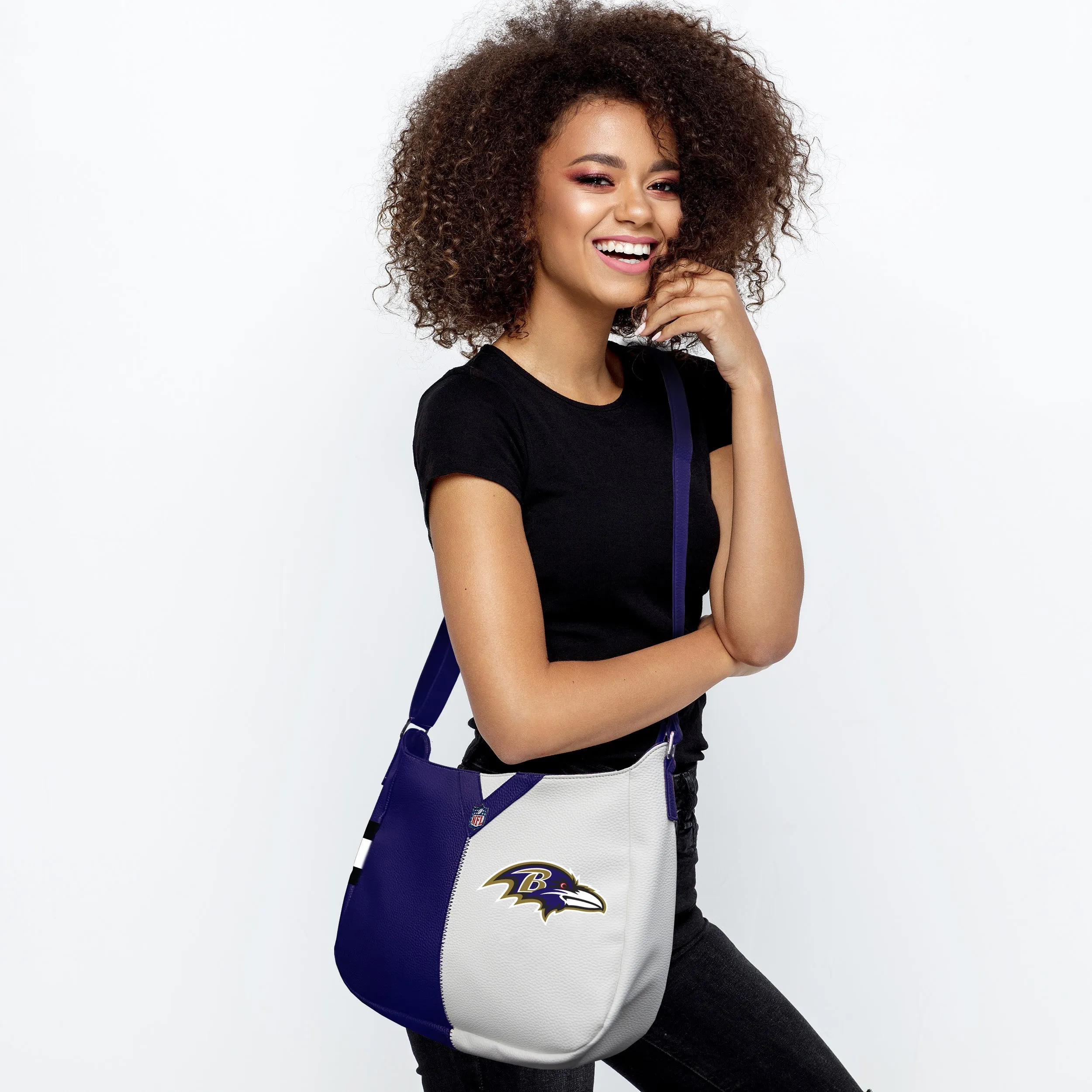 Baltimore Ravens Pebble Split Hobo