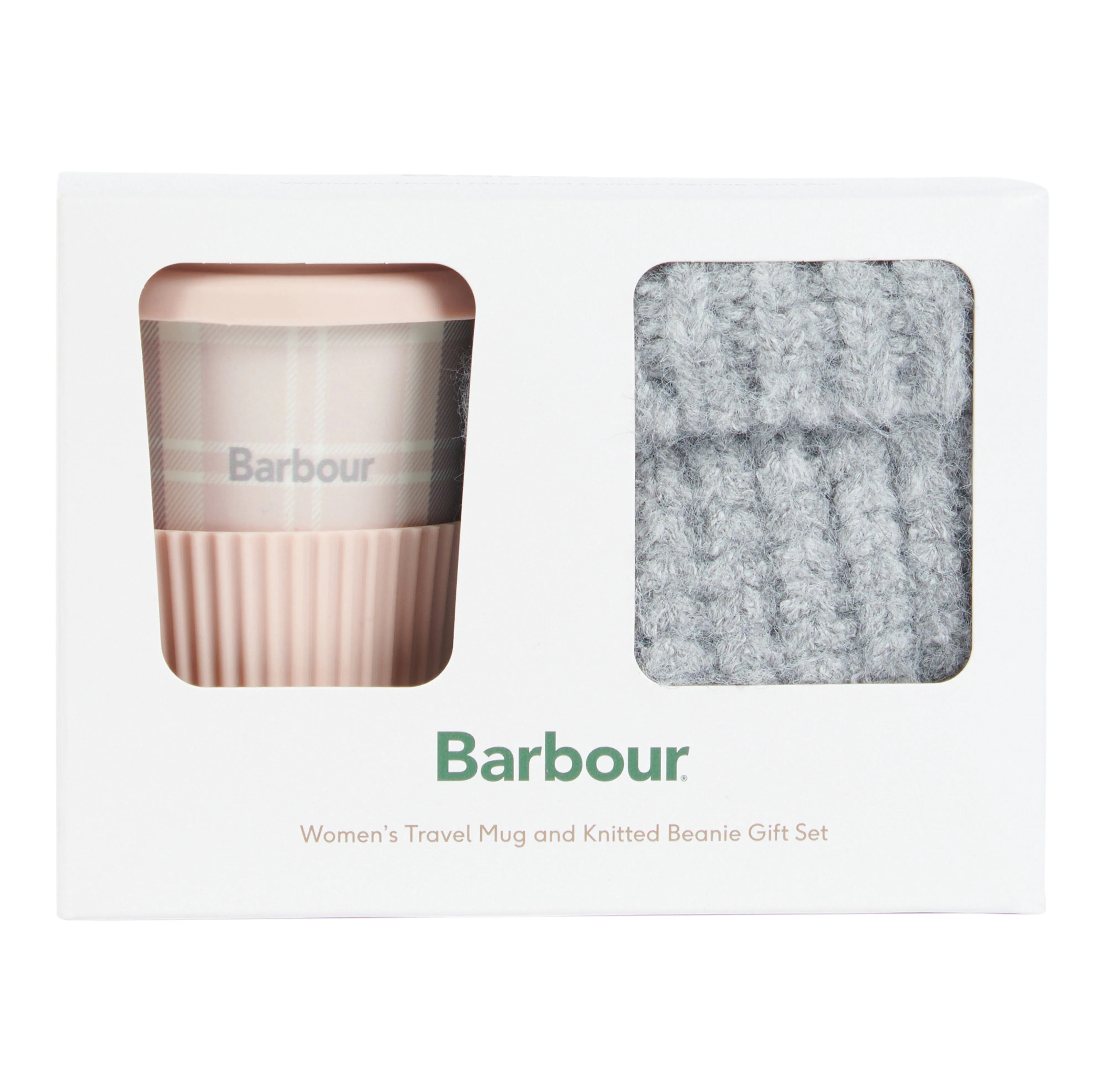 Barbour Travel Mug and Beanie Gift Set