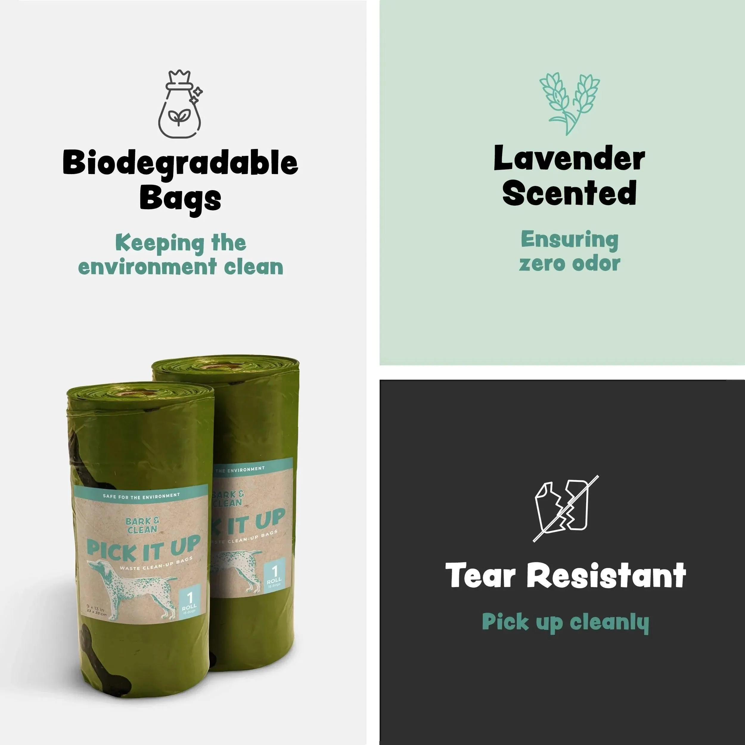 Bark & Clean Biodegradable Dog Poop Bags