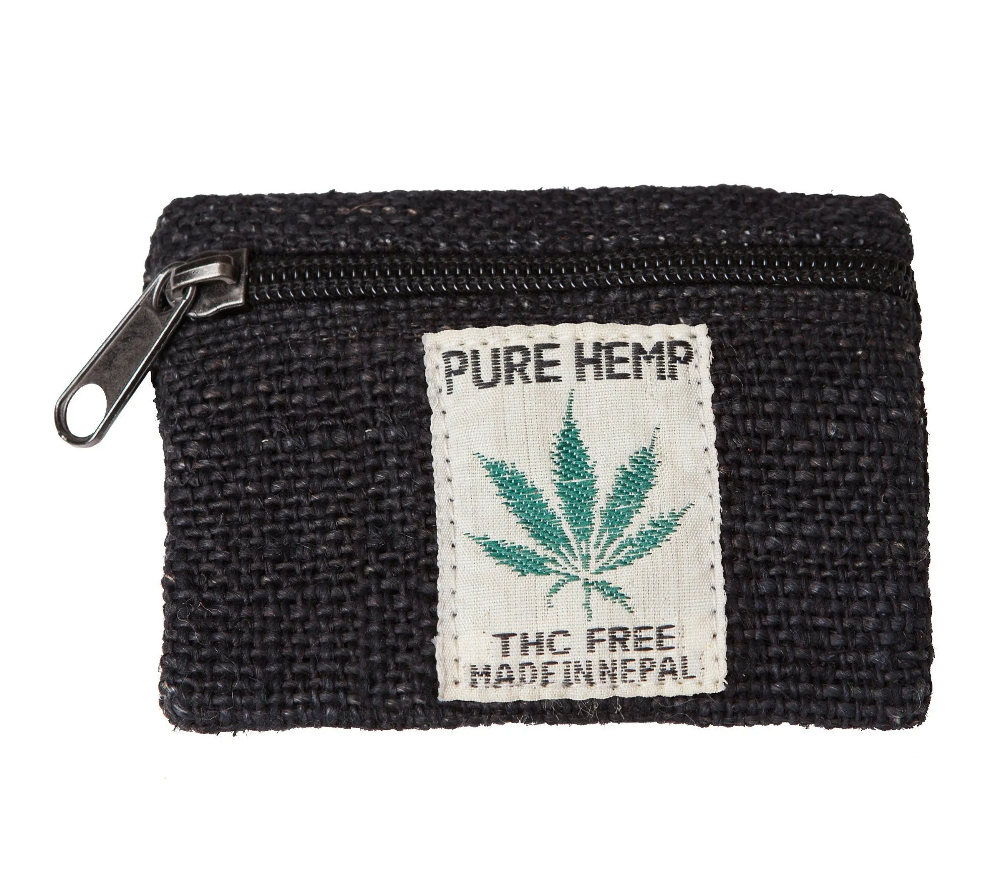 Black Change Purse, 100% Hemp Coin Holder, Gift For Her