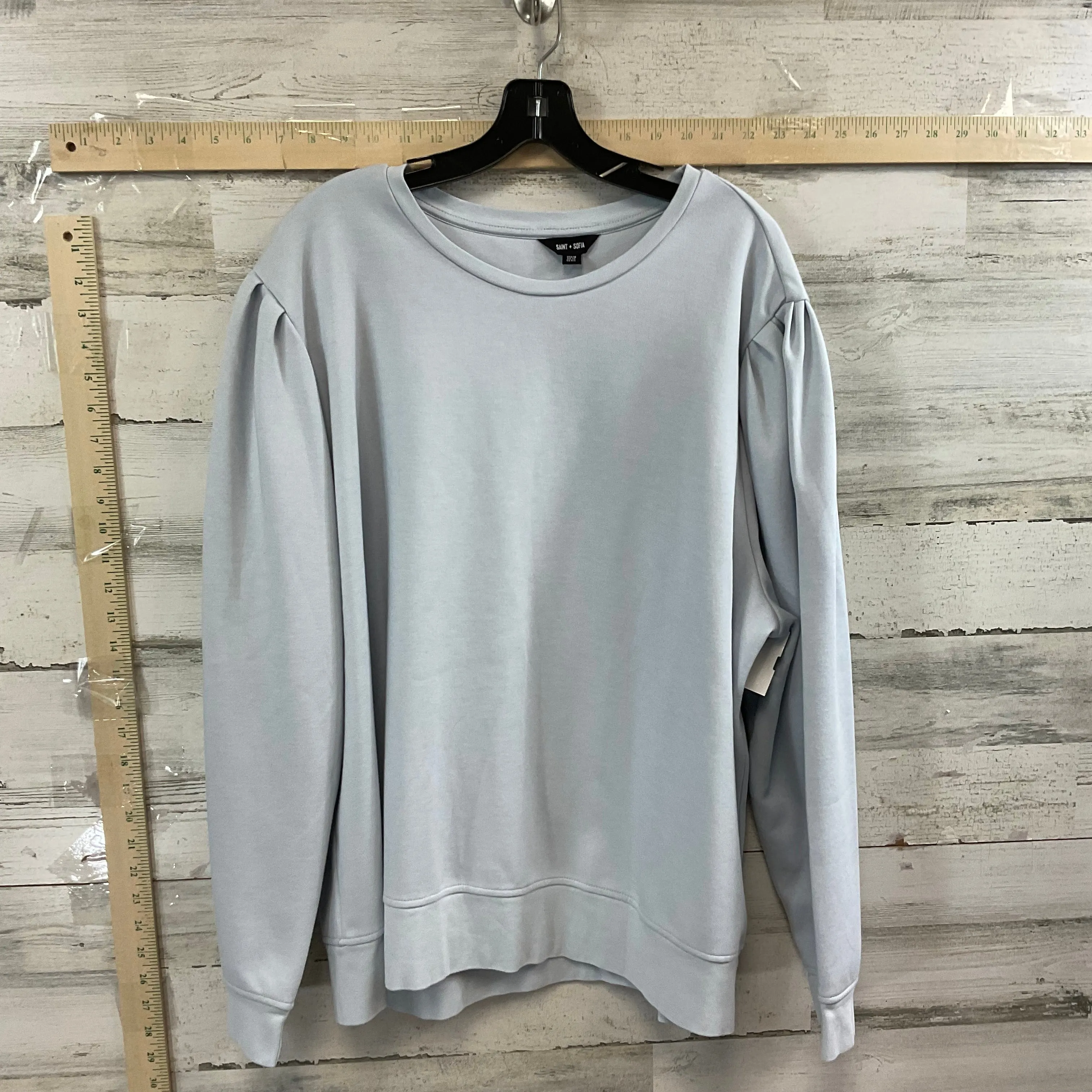 Blue Top Long Sleeve SAINT & SOFIA, Size 1x