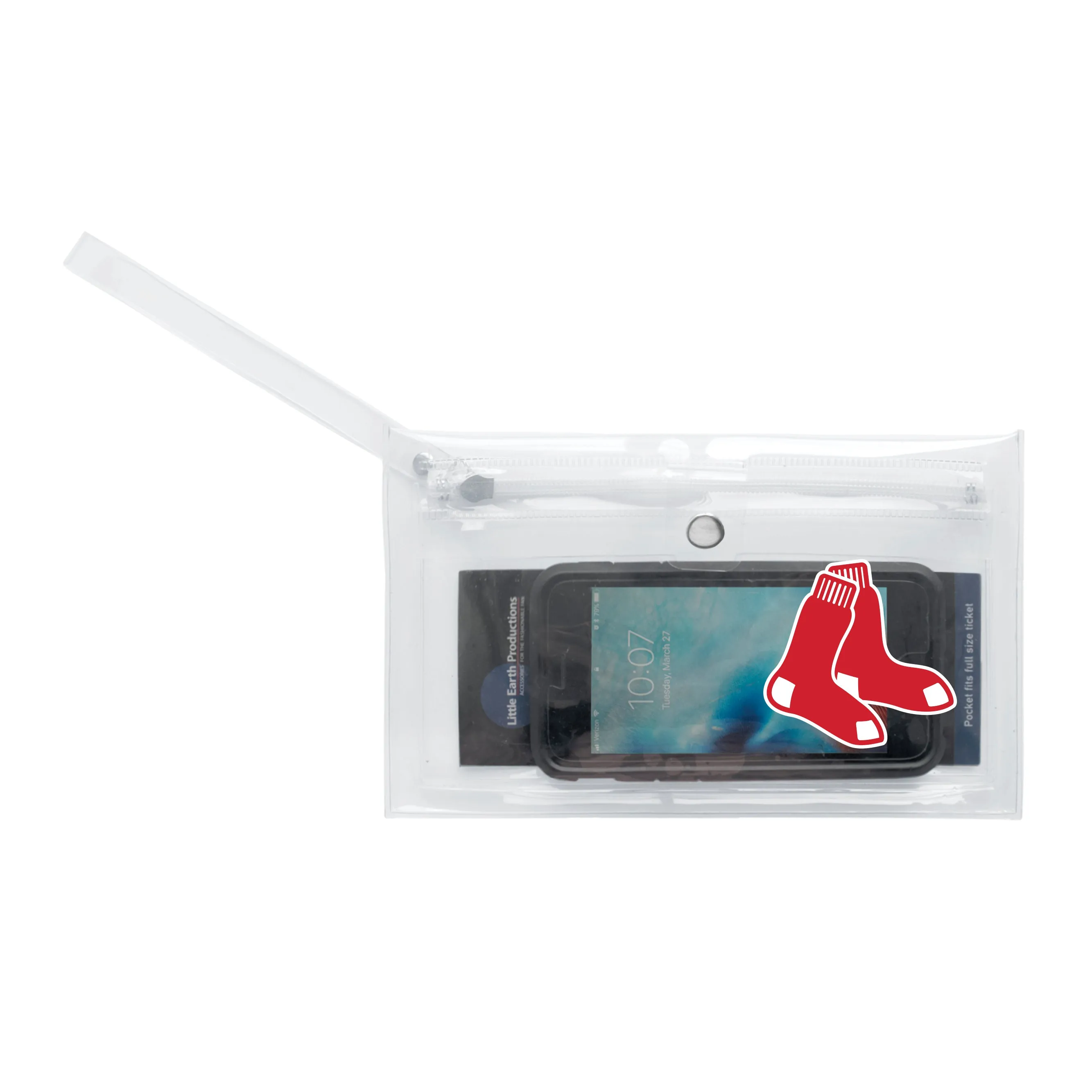 Boston Red Sox Clear Ticket Wristlet