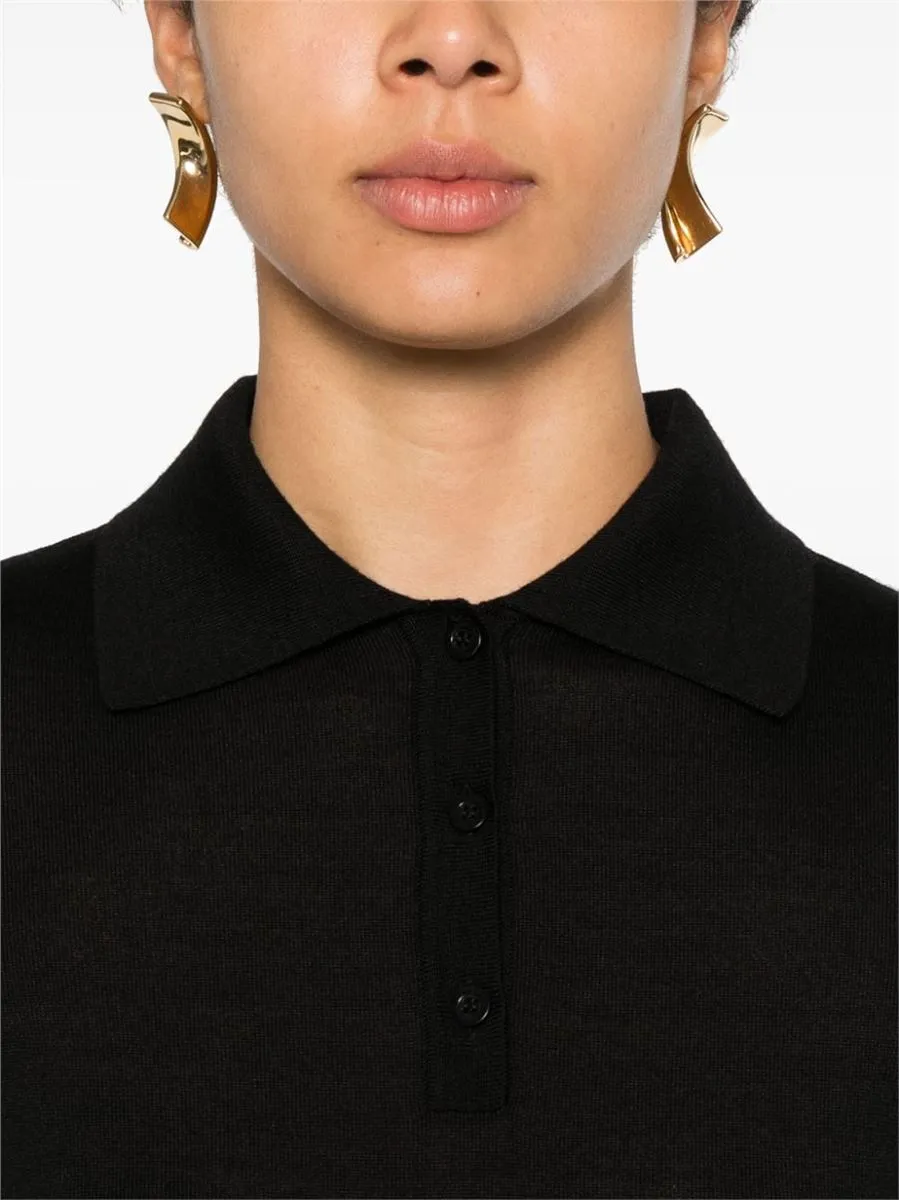 CASSANDRE-EMBROIDERY POLO TOP