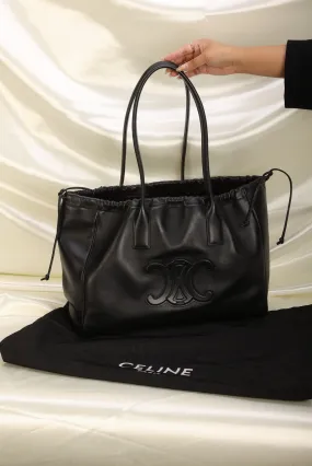 Celine 2022 Cabas Drawstring Cuir Triomphe Tote