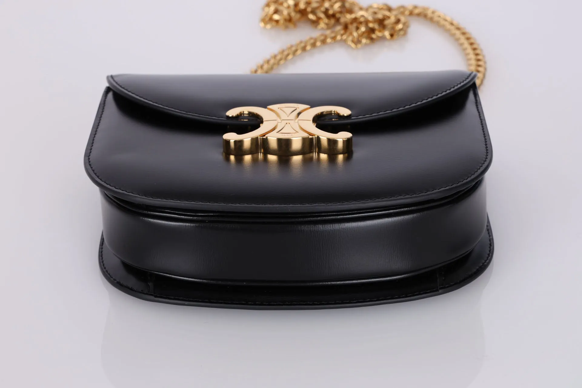 Celine Calfskin Besace Clea Chain Bag