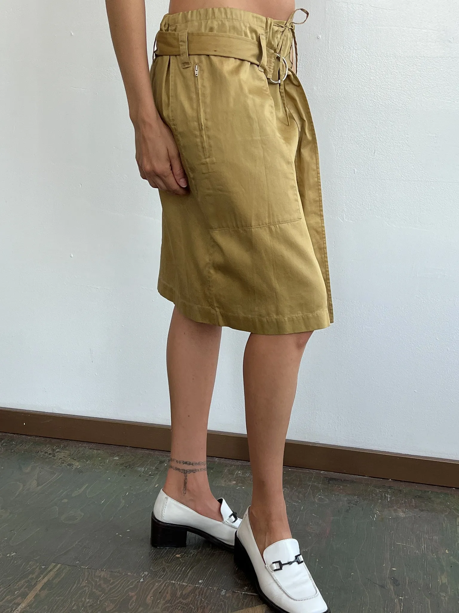 Celine Caramel Cargo Skirt (M)