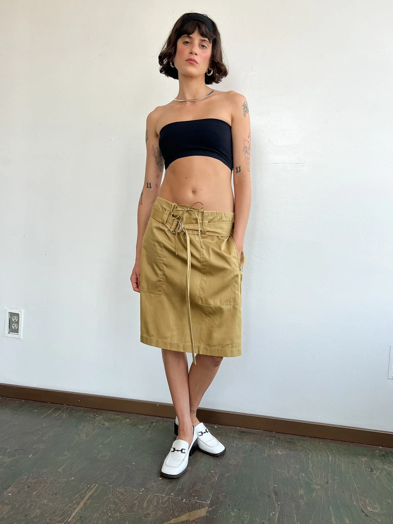 Celine Caramel Cargo Skirt (M)