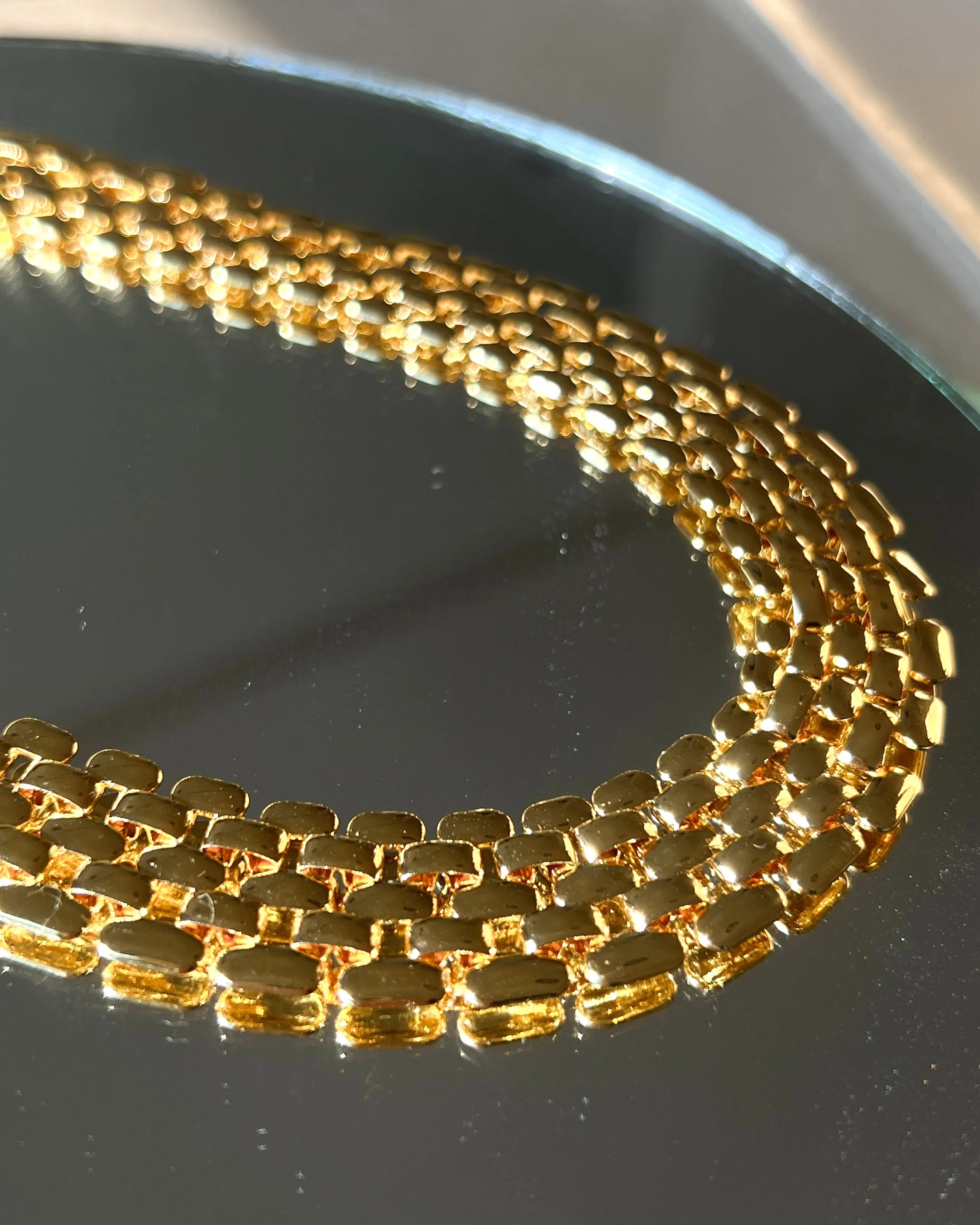 Celine Chain Link Necklace- Gold