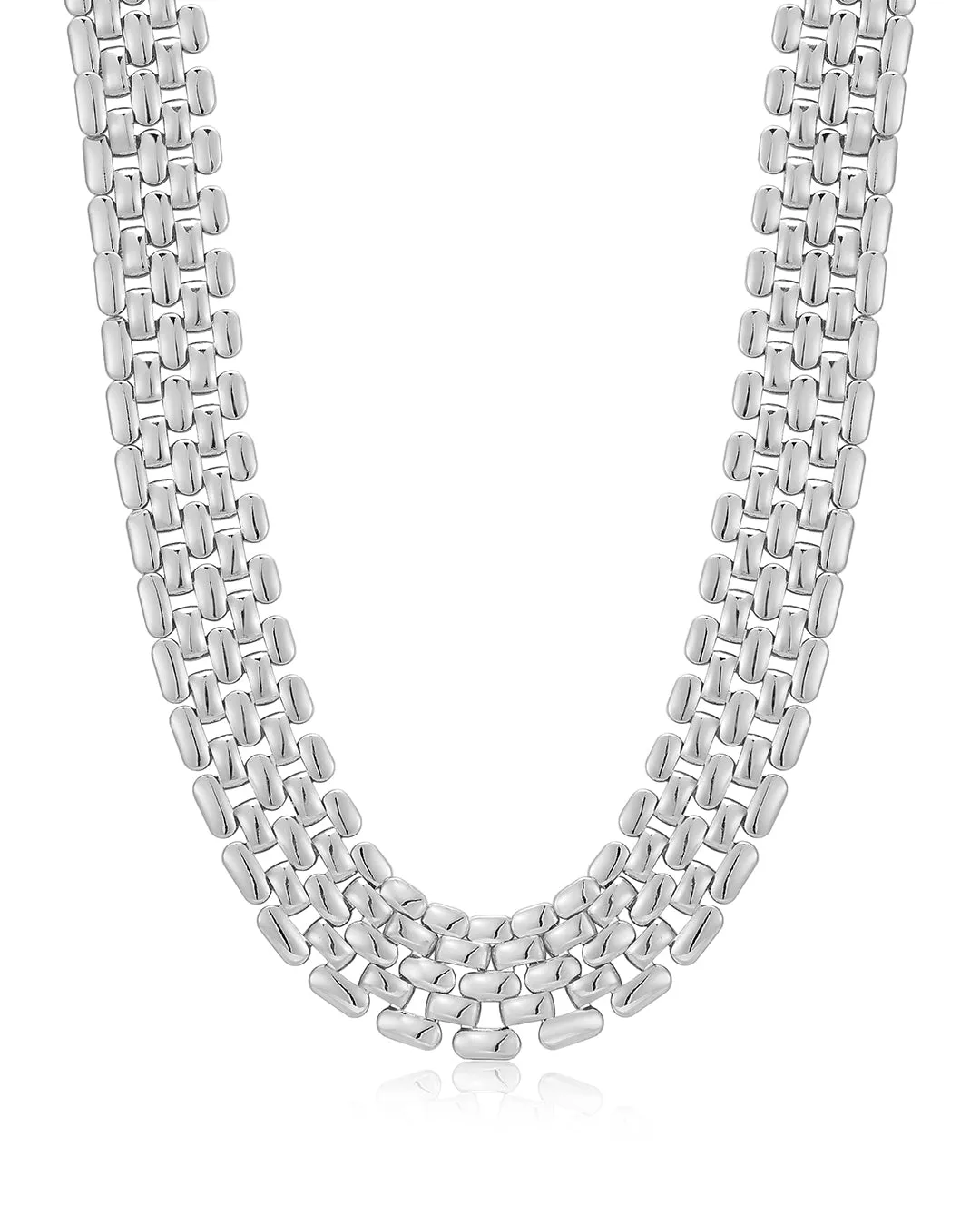 Celine Chain Link Necklace- Silver