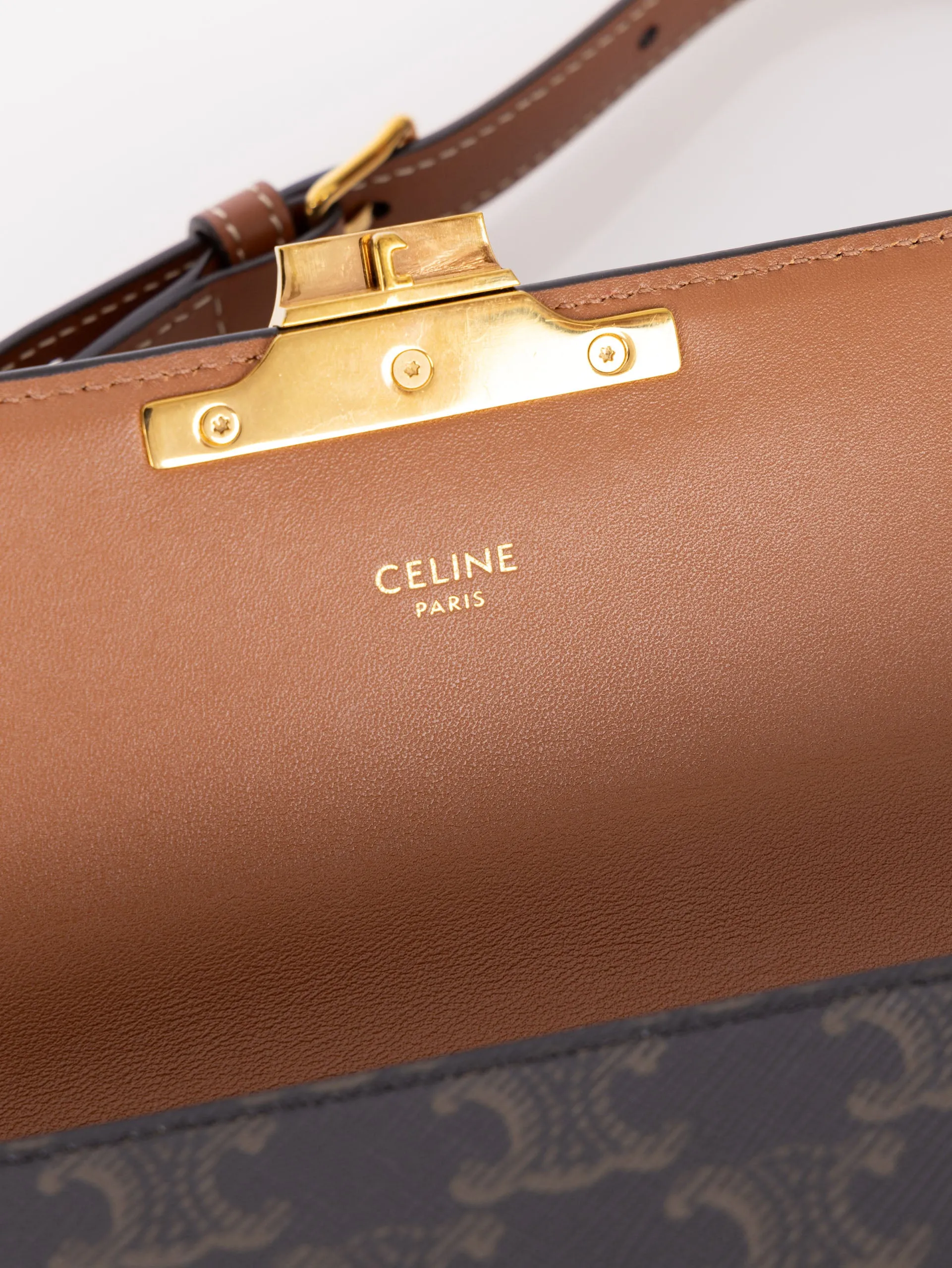 Celine Coated Canvas Triomphe Pochette