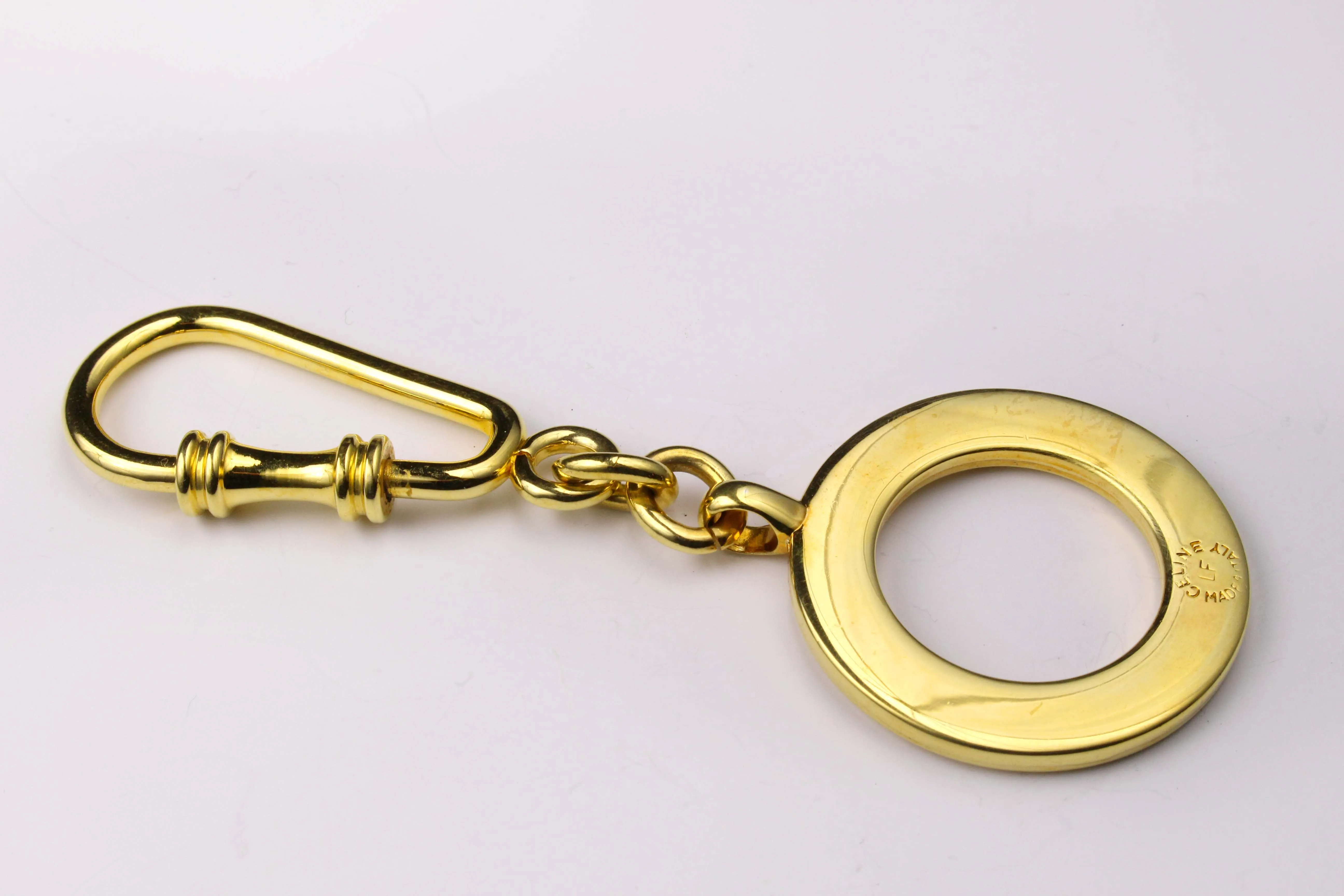 CELINE PARIS disc key-ring bag charm