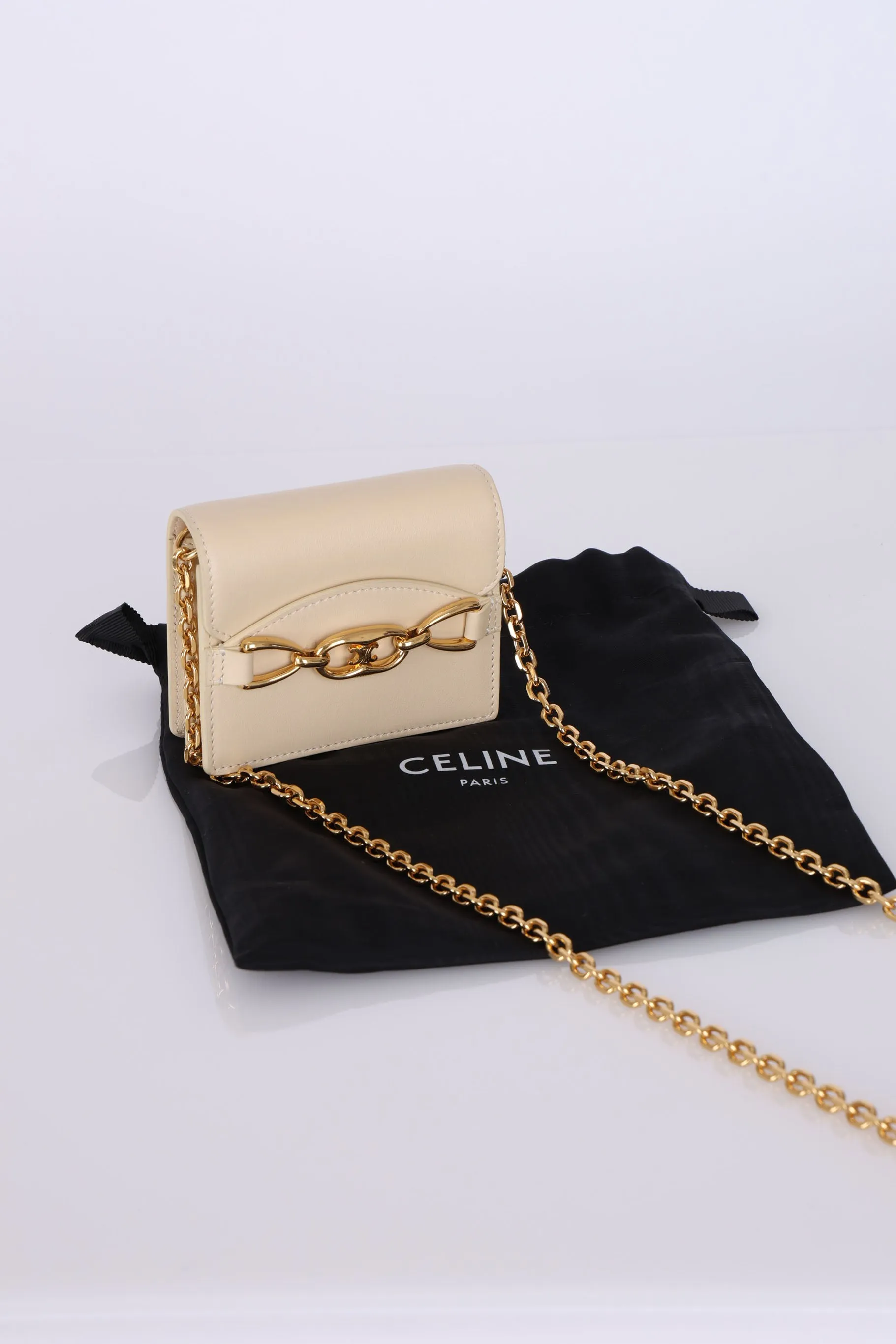 Celine Triomphe Card Holder on Chain