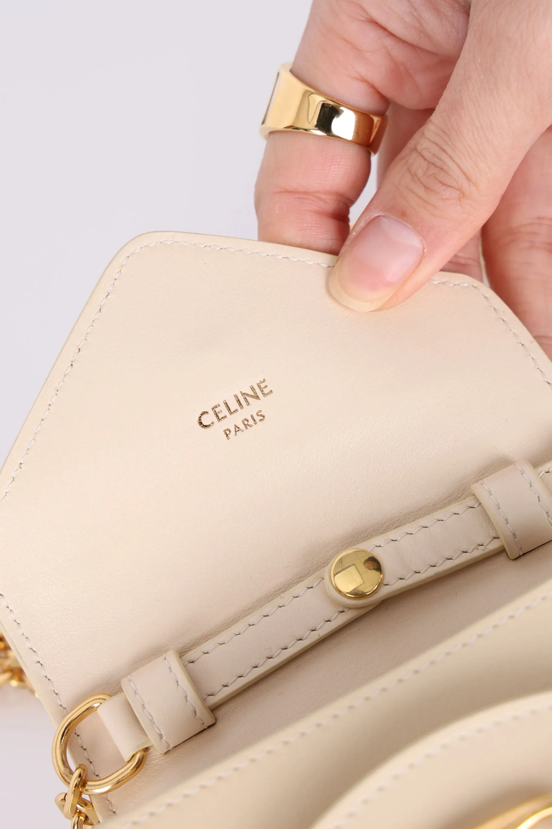 Celine Triomphe Card Holder on Chain