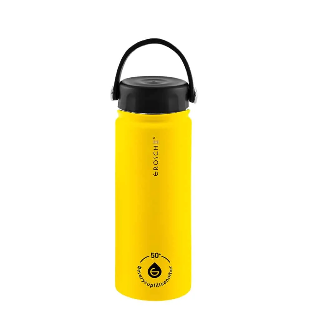 CHICAGO STEEL Insulated Water Bottle, Travel Flask, Tea Bottle with Twist Lid, 16oz