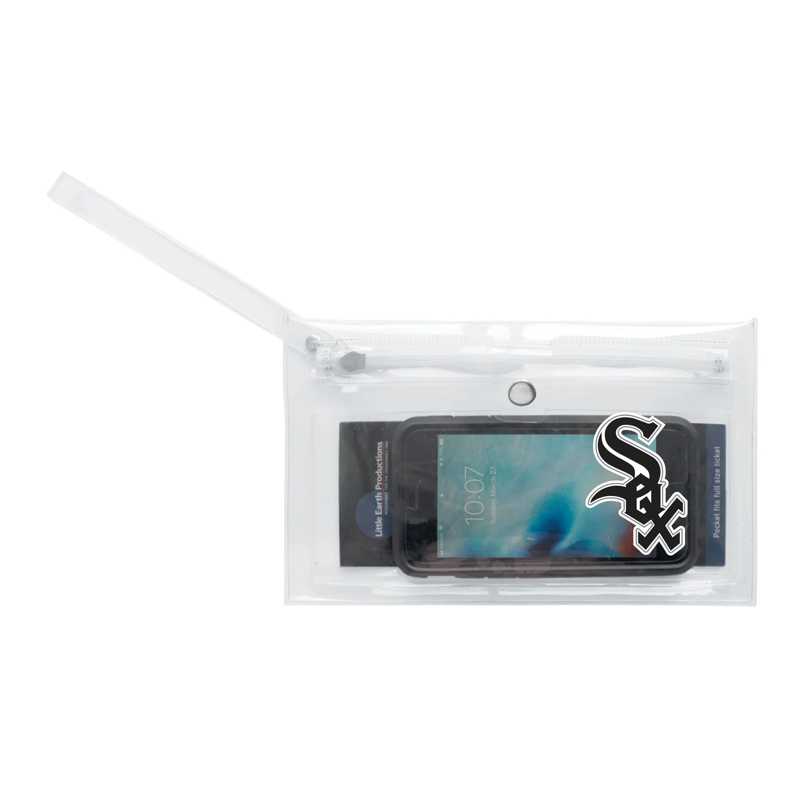 Chicago White Sox Clear Ticket Wristlet