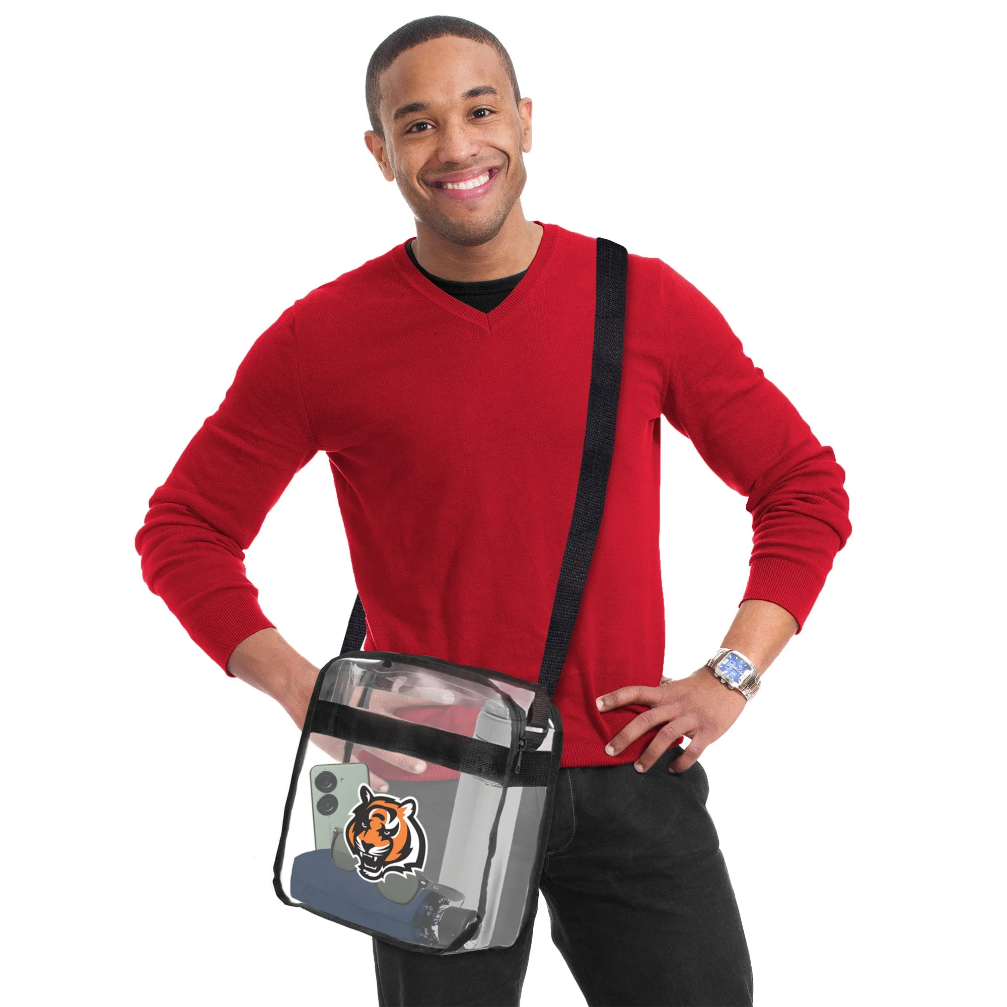 Cincinnati Bengals Clear Carryall Crossbody