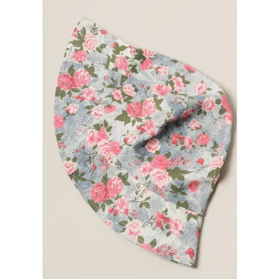 Cotton Floral/Denim Bucket Hat