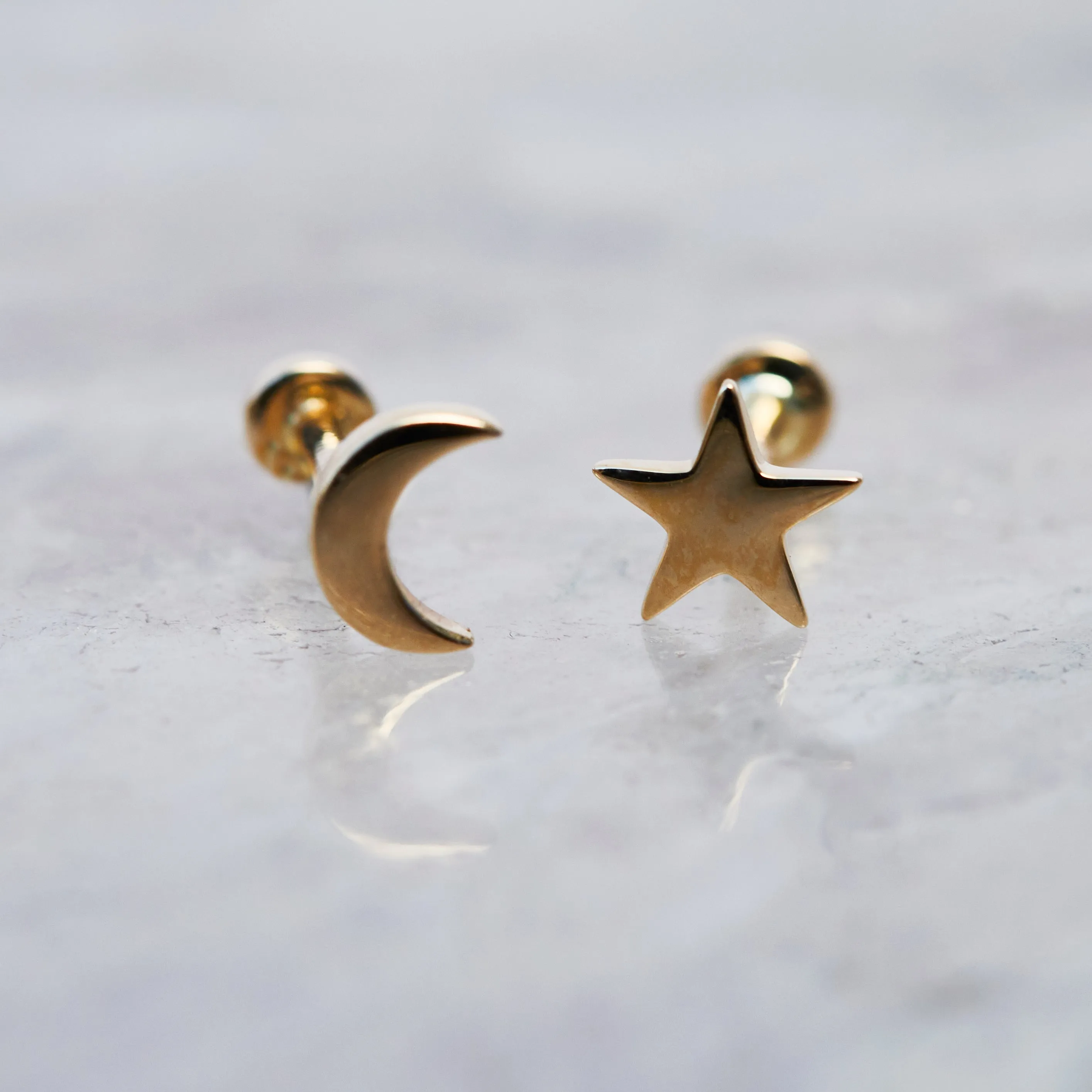 Crescent Moon Single Earring