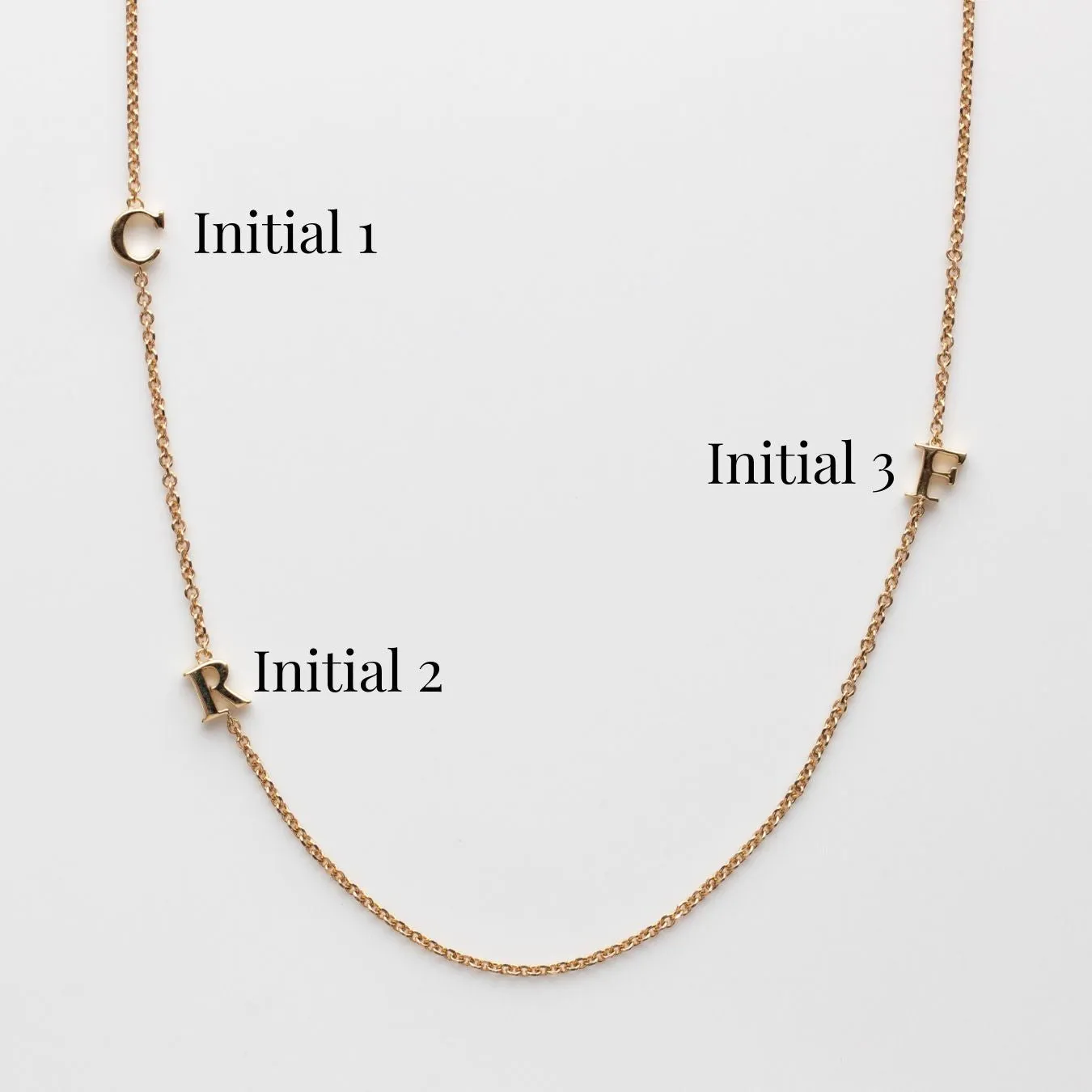 Custom Made Side Initial Necklace