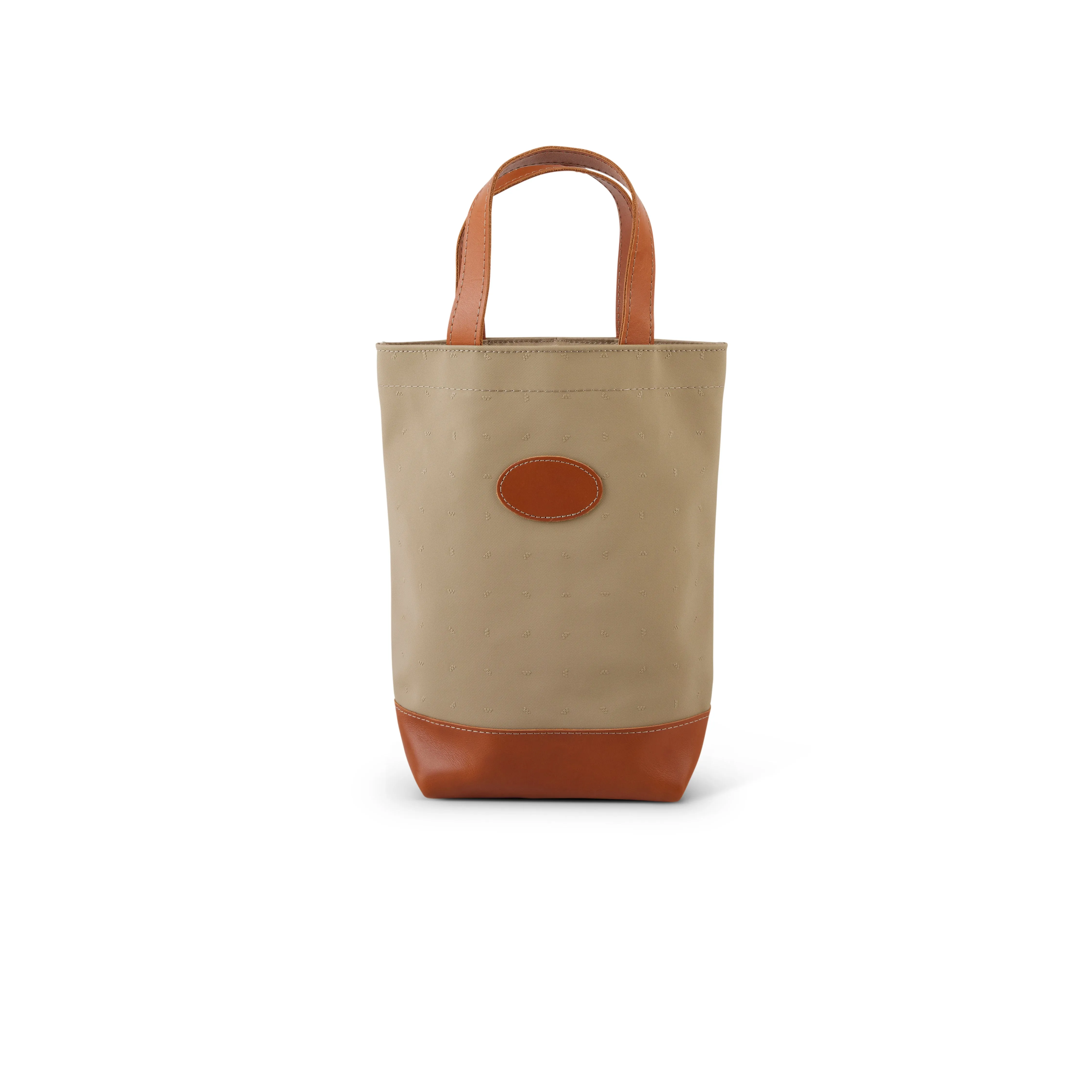 Double Wine Bottle Tote Tan