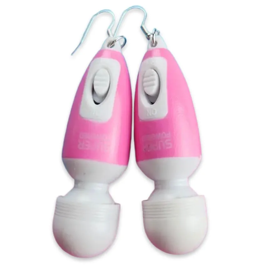 Earrings - Mini Vibrators that really vibrate, pink