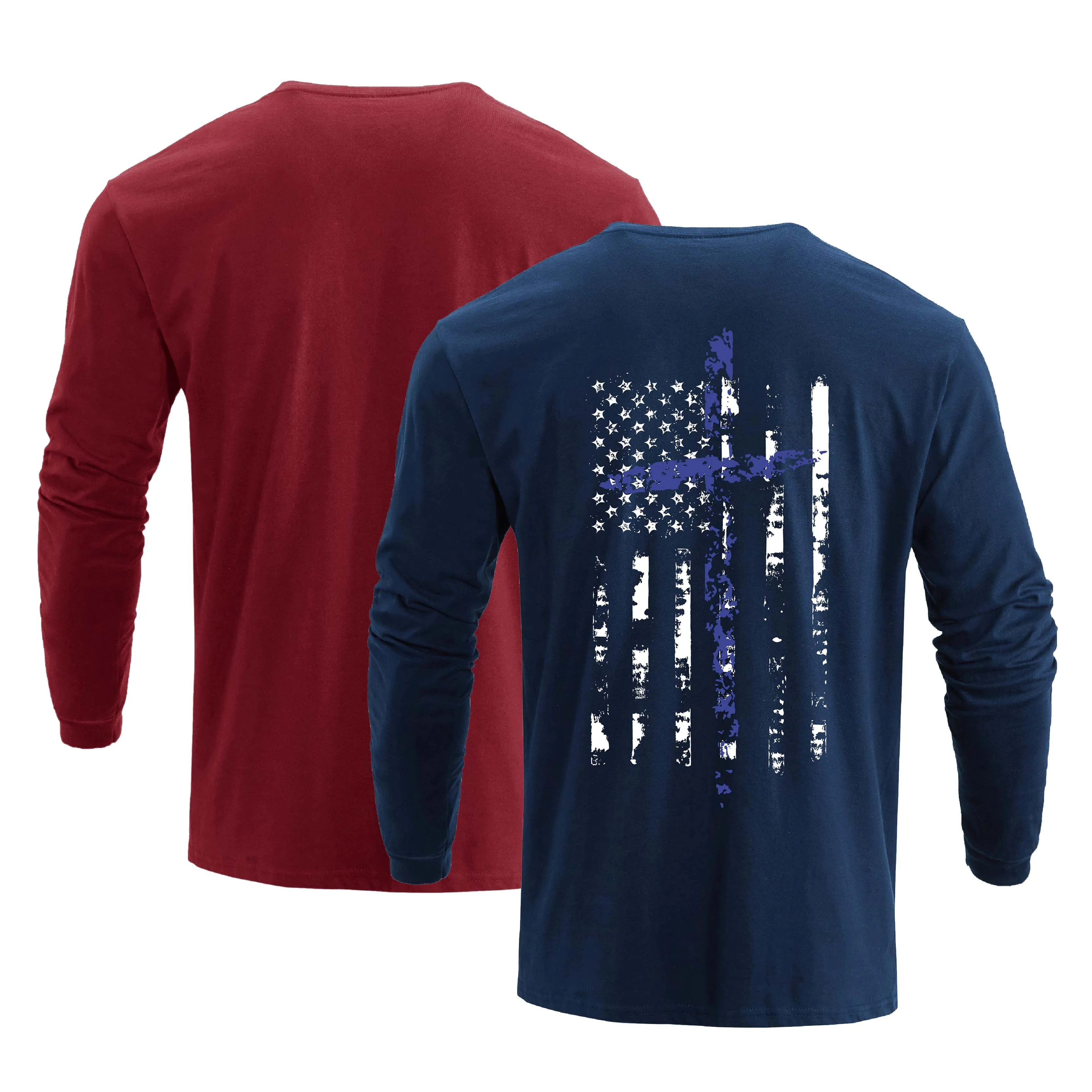 FLAG SKULL LONG SLEEVE -2 PACKS