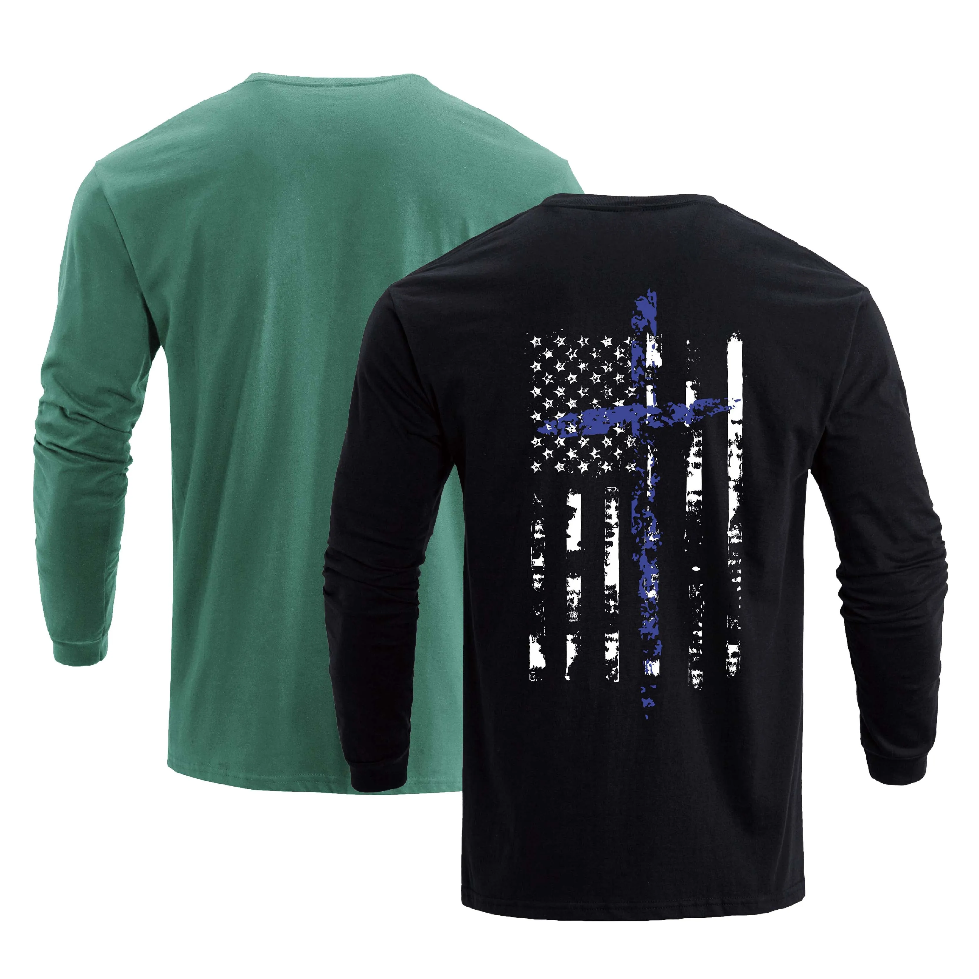 FLAG SKULL LONG SLEEVE -2 PACKS