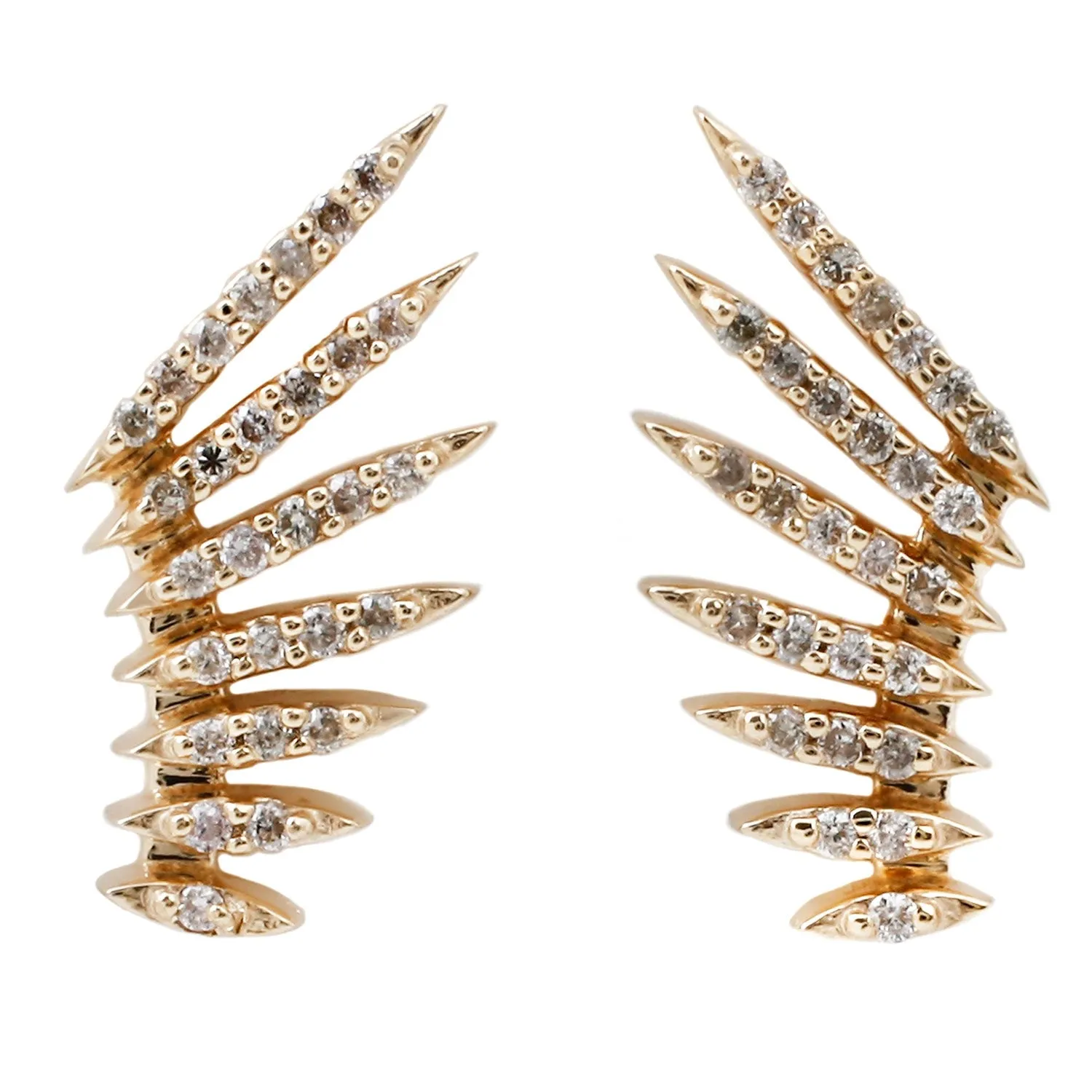 Flying Wings & Diamonds Earrings