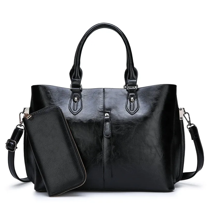 Genuine Leather Handbag Bucket Designer High Quality Hollow