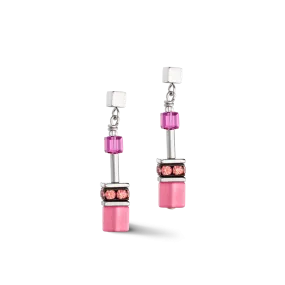 GeoCUBE® Iconic earrings Viva Magenta