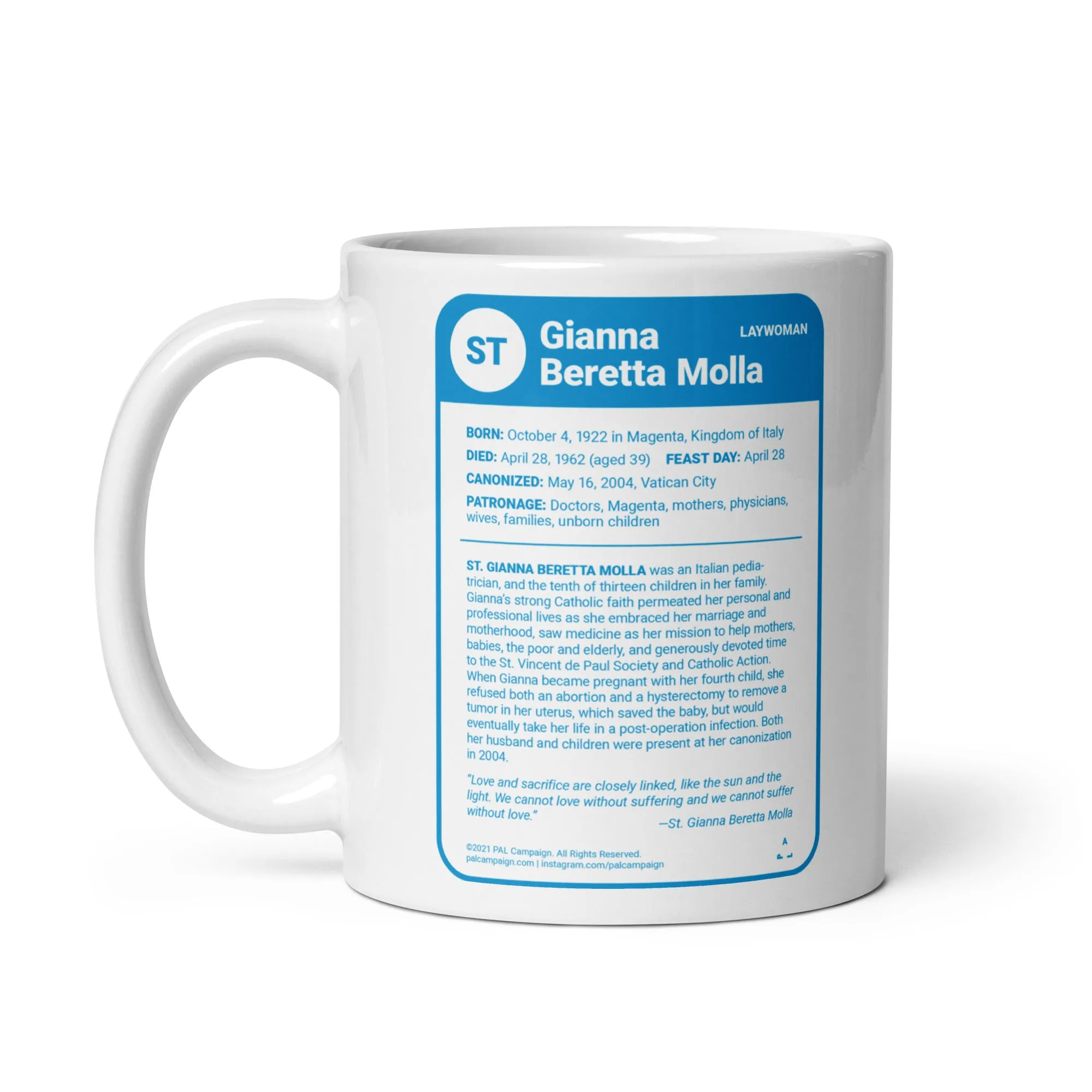 Gianna Beretta Molla Saint Card Mug