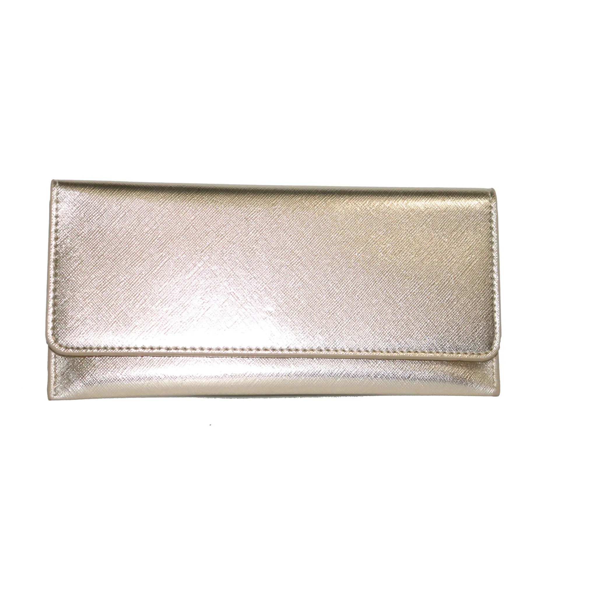 Gold Metallic Fold Over Wallet