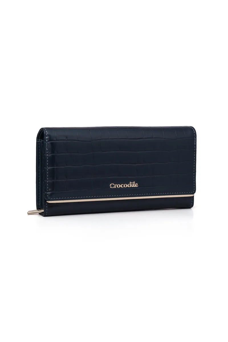 Harper- Bi-fold Long Wallet-Navy