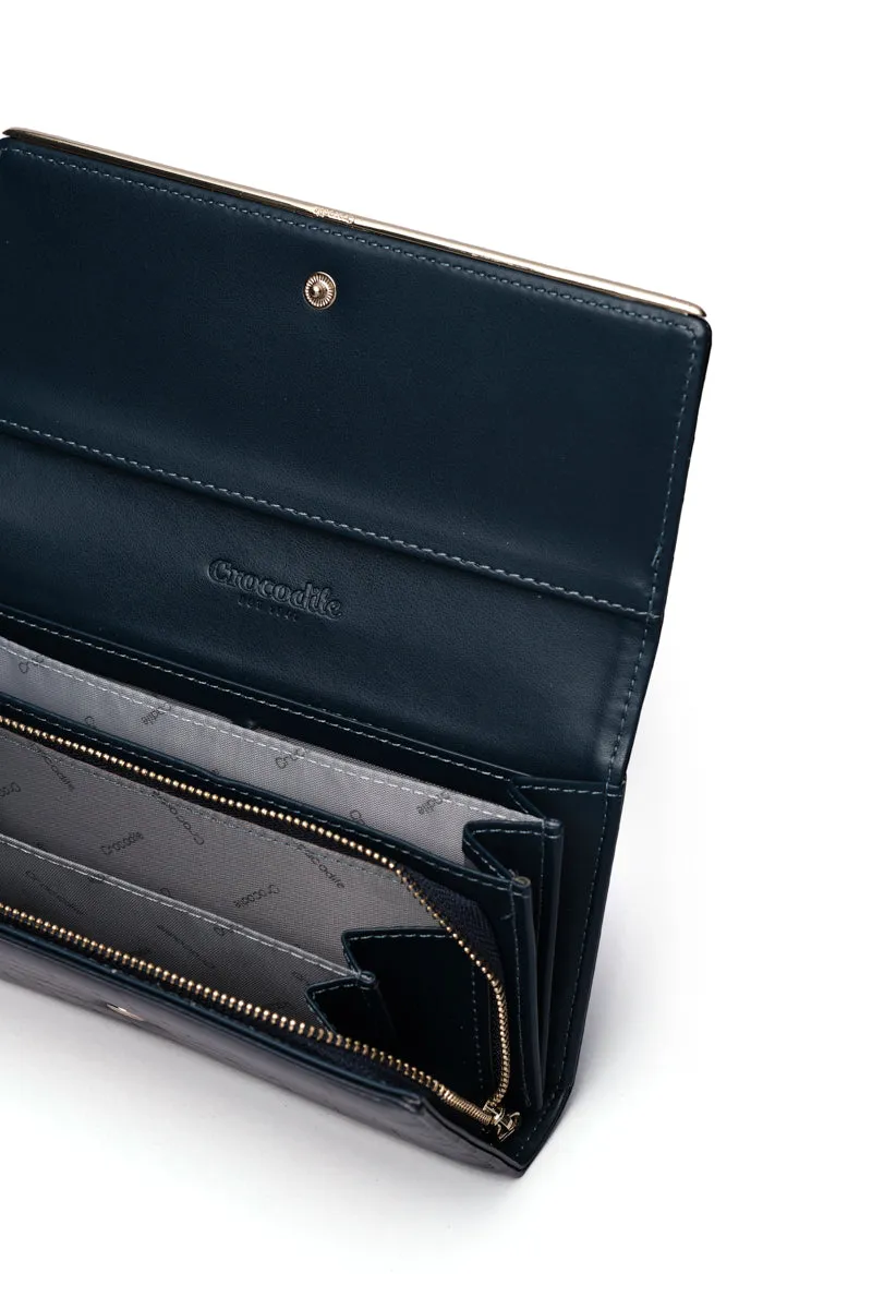 Harper- Bi-fold Long Wallet-Navy