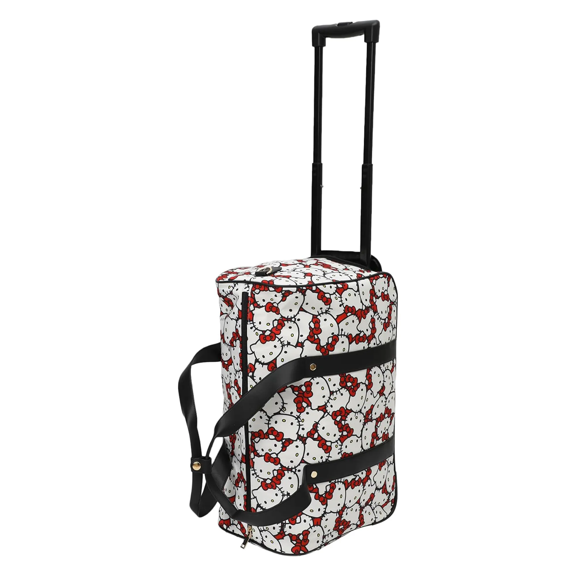 Hello Kitty All-Over Print Rolling Duffle Bag