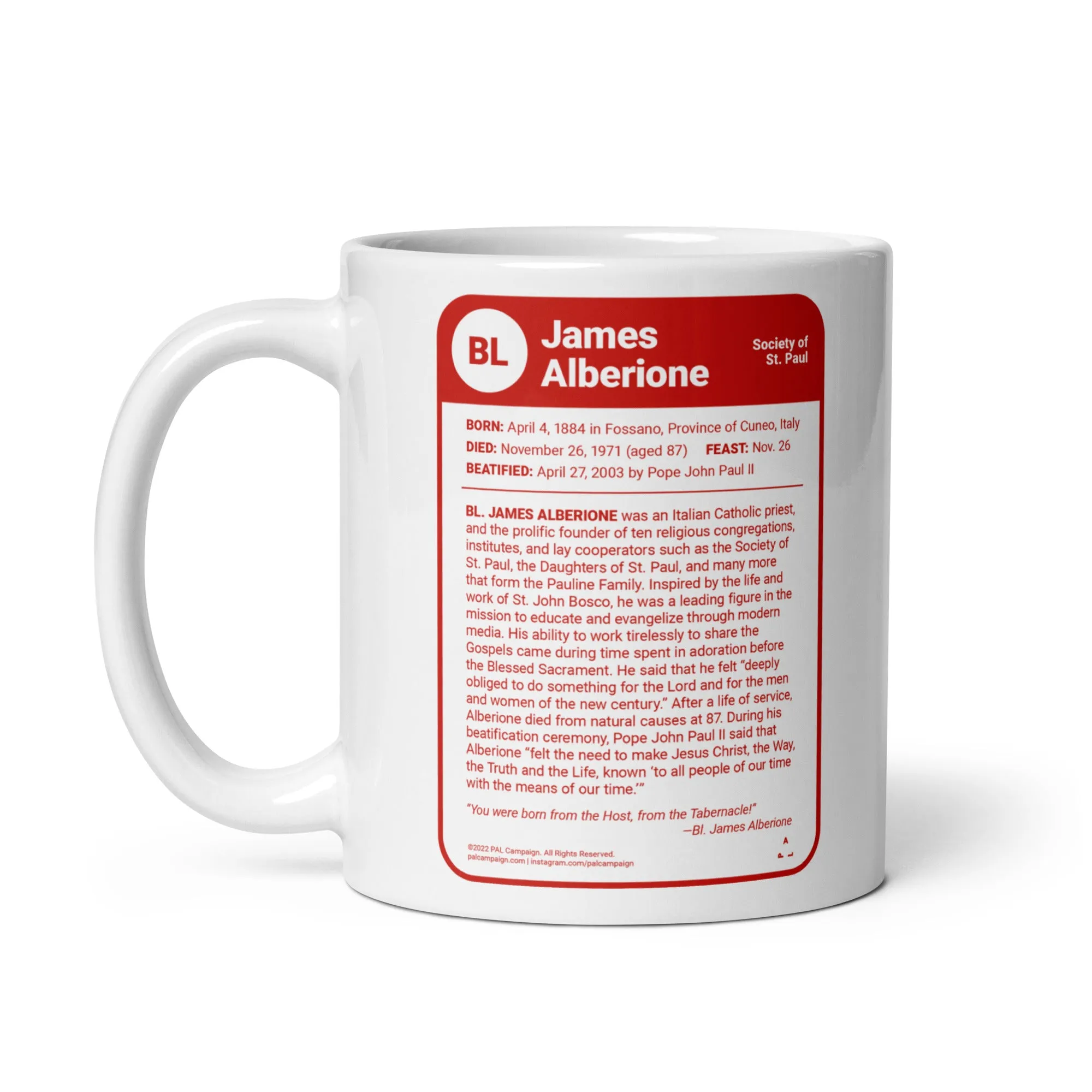 James Alberione Saint Card Mug