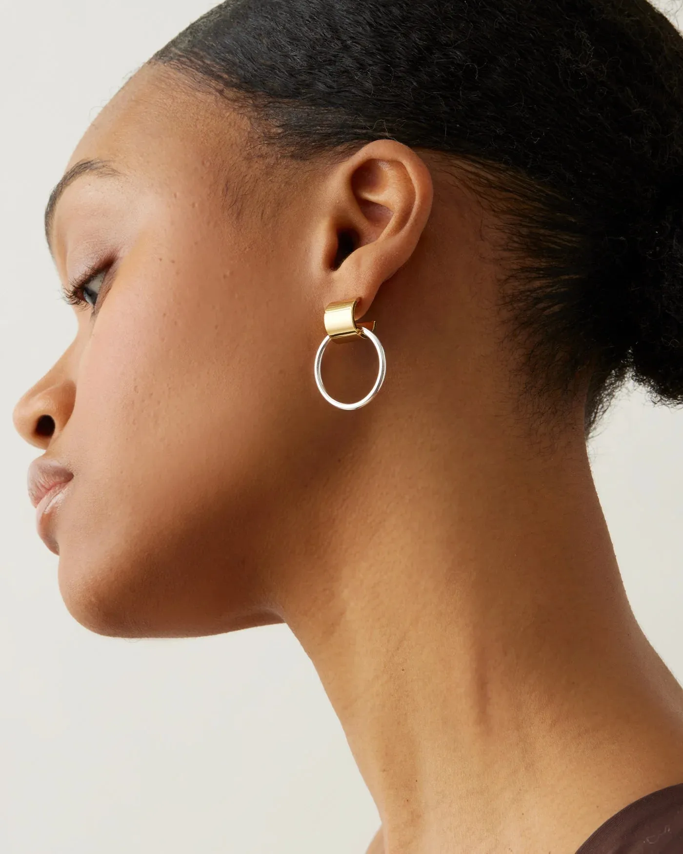 Jenny Bird Faye Knockers Earings | Two Tone & Gold