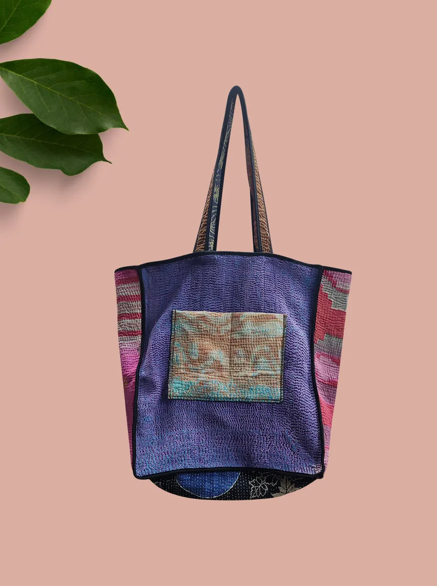 kantha vintage tote