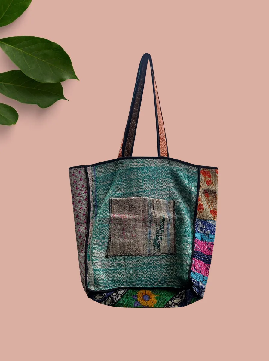 kantha vintage tote